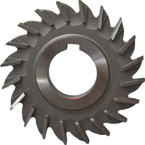 Made in USA - 3" Diam x 3/8" Width of Cut, 20 Teeth, High Speed Steel Side Milling Cutter - Straight Teeth, Uncoated - Exact Tool & Supply