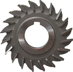 Made in USA - 3" Diam x 3/8" Width of Cut, 20 Teeth, High Speed Steel Side Milling Cutter - Straight Teeth, Uncoated - Exact Tool & Supply