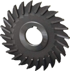 Made in USA - 4" Diam x 3/16" Width of Cut, 24 Teeth, High Speed Steel Side Milling Cutter - Straight Teeth, Uncoated - Exact Tool & Supply