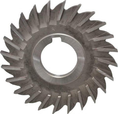 Made in USA - 4" Diam x 1/4" Width of Cut, 24 Teeth, High Speed Steel Side Milling Cutter - Straight Teeth, Uncoated - Exact Tool & Supply