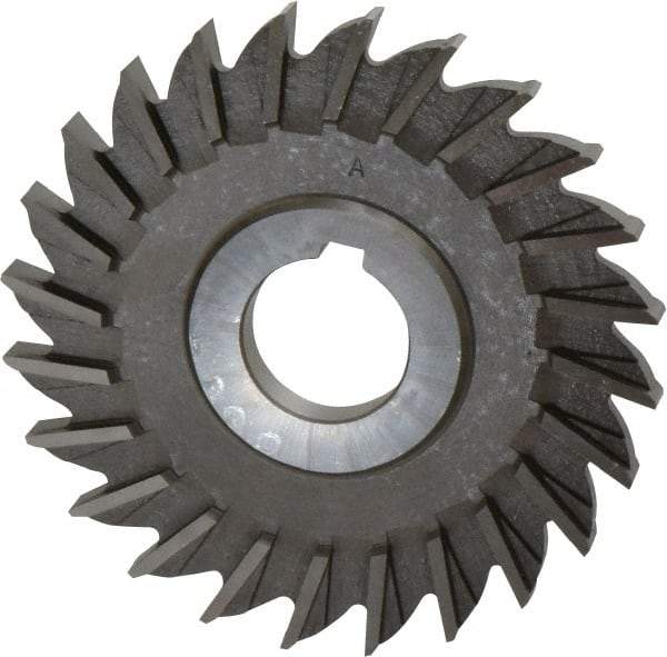 Made in USA - 4" Diam x 5/16" Width of Cut, 24 Teeth, High Speed Steel Side Milling Cutter - Straight Teeth, Uncoated - Exact Tool & Supply
