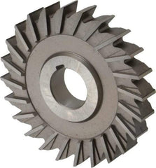 Made in USA - 4" Diam x 5/8" Width of Cut, 24 Teeth, High Speed Steel Side Milling Cutter - Straight Teeth, Uncoated - Exact Tool & Supply