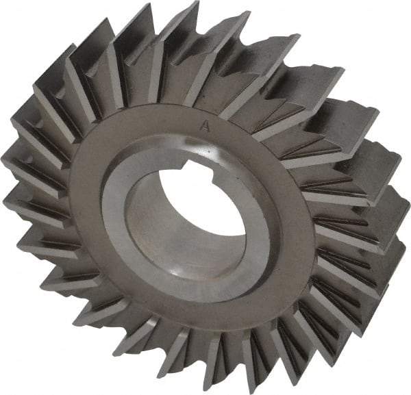 Made in USA - 4" Diam x 7/8" Width of Cut, 24 Teeth, High Speed Steel Side Milling Cutter - Straight Teeth, Uncoated - Exact Tool & Supply