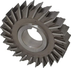 Made in USA - 4" Diam x 7/8" Width of Cut, 24 Teeth, High Speed Steel Side Milling Cutter - Straight Teeth, Uncoated - Exact Tool & Supply