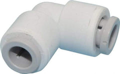Parker - 3/8" Outside Diam, Polypropylene Push-to-Connect Tube Union Elbow - 150 Max psi, Tan - Exact Tool & Supply