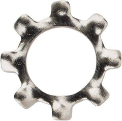 Value Collection - M5 Screw, 5.3mm ID, Stainless Steel External Tooth Lock Washer - 10mm OD, Uncoated, Grade 18-8 & Austenitic A2 - Exact Tool & Supply