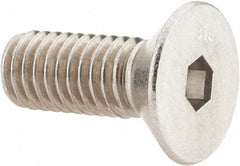 Value Collection - 3/8-16 UNC Hex Socket Drive, 82° Flat Screw - Grade 316 Stainless Steel, 1" OAL - Exact Tool & Supply