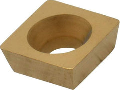 Interstate - SDEB21.51 Grade TCN55 Carbide Milling Insert - TiN Finish, 3/32" Thick, 1/4" Inscribed Circle, 1/64" Corner Radius - Exact Tool & Supply