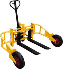 Vestil - 2,000 Lb Capacity, 9" Lift Industrial Pallet Truck - 3" Min Lift Height, 32" Fork Length x 4" Fork Width, 63-3/4" Overall Width - Exact Tool & Supply