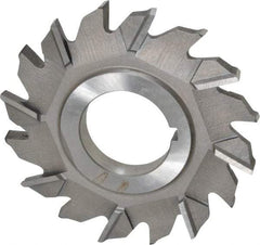 Made in USA - 2-1/2" Diam x 1/4" Width of Cut, 16 Teeth, High Speed Steel Side Milling Cutter - Staggered Teeth, Uncoated - Exact Tool & Supply