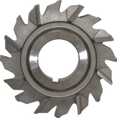 Made in USA - 2-1/2" Diam x 1/2" Width of Cut, 16 Teeth, High Speed Steel Side Milling Cutter - Staggered Teeth, Uncoated - Exact Tool & Supply