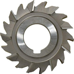 Made in USA - 2-3/4" Diam x 7/16" Width of Cut, 18 Teeth, High Speed Steel Side Milling Cutter - Staggered Teeth, Uncoated - Exact Tool & Supply