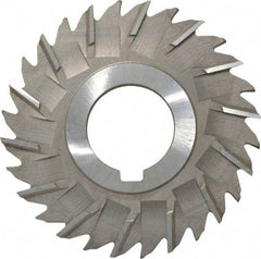Made in USA - 3" Diam x 5/32" Width of Cut, 28 Teeth, High Speed Steel Side Milling Cutter - Staggered Teeth, Uncoated - Exact Tool & Supply
