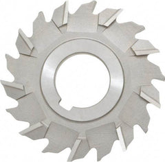 Made in USA - 3" Diam x 1/4" Width of Cut, 18 Teeth, High Speed Steel Side Milling Cutter - Staggered Teeth, Uncoated - Exact Tool & Supply