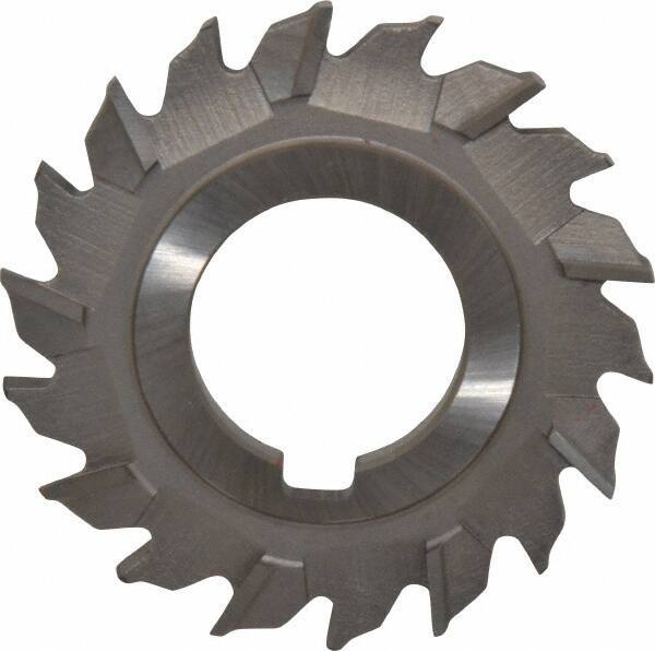 Made in USA - 3" Diam x 1/4" Width of Cut, 18 Teeth, High Speed Steel Side Milling Cutter - Staggered Teeth, Uncoated - Exact Tool & Supply
