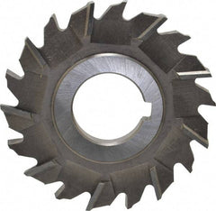 Made in USA - 3" Diam x 9/32" Width of Cut, 18 Teeth, High Speed Steel Side Milling Cutter - Staggered Teeth, Uncoated - Exact Tool & Supply