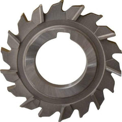 Made in USA - 3" Diam x 5/16" Width of Cut, 18 Teeth, High Speed Steel Side Milling Cutter - Staggered Teeth, Uncoated - Exact Tool & Supply