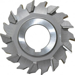 Made in USA - 3" Diam x 7/16" Width of Cut, 18 Teeth, High Speed Steel Side Milling Cutter - Staggered Teeth, Uncoated - Exact Tool & Supply