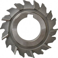 Made in USA - 3" Diam x 1/2" Width of Cut, 18 Teeth, High Speed Steel Side Milling Cutter - Staggered Teeth, Uncoated - Exact Tool & Supply