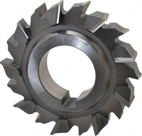 Made in USA - 3" Diam x 5/8" Width of Cut, 18 Teeth, High Speed Steel Side Milling Cutter - Staggered Teeth, Uncoated - Exact Tool & Supply