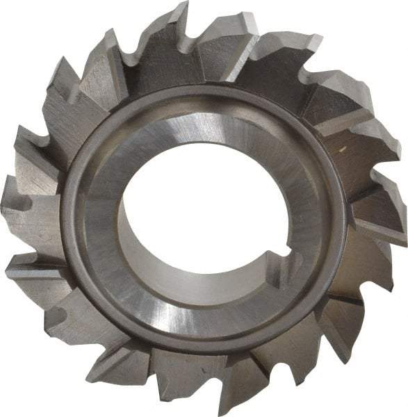 Made in USA - 3" Diam x 3/4" Width of Cut, 18 Teeth, High Speed Steel Side Milling Cutter - Staggered Teeth, Uncoated - Exact Tool & Supply