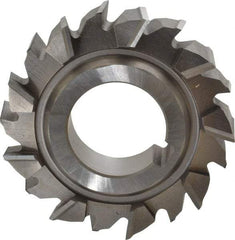 Made in USA - 3" Diam x 3/4" Width of Cut, 18 Teeth, High Speed Steel Side Milling Cutter - Staggered Teeth, Uncoated - Exact Tool & Supply