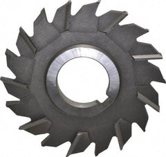 Made in USA - 4" Diam x 5/16" Width of Cut, 18 Teeth, High Speed Steel Side Milling Cutter - Staggered Teeth, Uncoated - Exact Tool & Supply