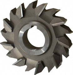 Made in USA - 4" Diam x 3/4" Width of Cut, 18 Teeth, High Speed Steel Side Milling Cutter - Staggered Teeth, Uncoated - Exact Tool & Supply