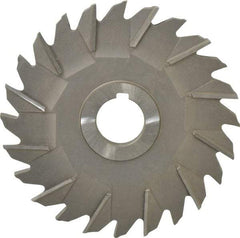 Made in USA - 5" Diam x 5/16" Width of Cut, 24 Teeth, High Speed Steel Side Milling Cutter - Staggered Teeth, Uncoated - Exact Tool & Supply