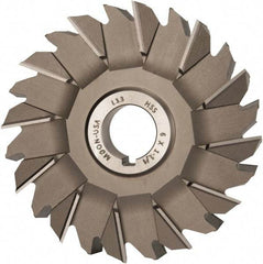 Made in USA - 6" Diam x 1-1/4" Width of Cut, 24 Teeth, High Speed Steel Side Milling Cutter - Staggered Teeth, Uncoated - Exact Tool & Supply