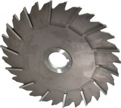 Made in USA - 8" Diam x 1/4" Width of Cut, 28 Teeth, High Speed Steel Side Milling Cutter - Staggered Teeth, Uncoated - Exact Tool & Supply