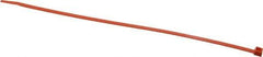 Made in USA - 11-1/4" Long Orange Nylon Standard Cable Tie - 50 Lb Tensile Strength, 1.32mm Thick, 3" Max Bundle Diam - Exact Tool & Supply