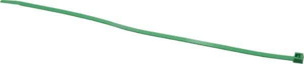 Made in USA - 11-1/4" Long Green Nylon Standard Cable Tie - 50 Lb Tensile Strength, 1.32mm Thick, 2" Max Bundle Diam - Exact Tool & Supply