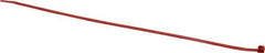 Made in USA - 14-1/4" Long Red Nylon Standard Cable Tie - 50 Lb Tensile Strength, 1.32mm Thick, 4" Max Bundle Diam - Exact Tool & Supply