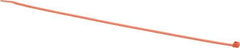 Made in USA - 14-1/4" Long Orange Nylon Standard Cable Tie - 50 Lb Tensile Strength, 1.32mm Thick, 4" Max Bundle Diam - Exact Tool & Supply