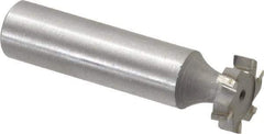 Made in USA - 5/8" Diam x 5/32" Face Width, Carbide-Tipped, 6 Teeth, Shank Connection Woodruff Keyseat Cutter - Uncoated, 2-5/32" OAL x 1/2" Shank, Staggered Teeth, ANSI 505, Old Standard 6 - Exact Tool & Supply