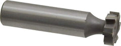 Made in USA - 5/8" Diam x 3/16" Face Width, Carbide-Tipped, 6 Teeth, Shank Connection Woodruff Keyseat Cutter - Uncoated, 2-3/16" OAL x 1/2" Shank, Staggered Teeth, ANSI 605, Old Standard 61 - Exact Tool & Supply