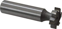 Made in USA - 3/4" Diam x 3/16" Face Width, Carbide-Tipped, 6 Teeth, Shank Connection Woodruff Keyseat Cutter - Uncoated, 2-3/16" OAL x 1/2" Shank, Staggered Teeth, ANSI 606, Old Standard 9 - Exact Tool & Supply
