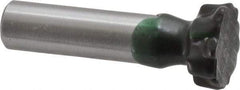 Made in USA - 3/4" Diam x 1/4" Face Width, Carbide-Tipped, 6 Teeth, Shank Connection Woodruff Keyseat Cutter - Uncoated, 2-1/4" OAL x 1/2" Shank, Staggered Teeth, ANSI 806, Old Standard 91 - Exact Tool & Supply