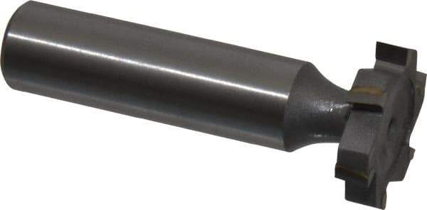 Made in USA - 7/8" Diam x 3/16" Face Width, Carbide-Tipped, 6 Teeth, Shank Connection Woodruff Keyseat Cutter - Uncoated, 2-3/16" OAL x 1/2" Shank, Staggered Teeth, ANSI 607, Old Standard 11 - Exact Tool & Supply