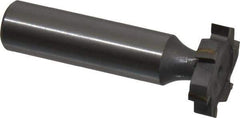 Made in USA - 7/8" Diam x 3/16" Face Width, Carbide-Tipped, 6 Teeth, Shank Connection Woodruff Keyseat Cutter - Uncoated, 2-3/16" OAL x 1/2" Shank, Staggered Teeth, ANSI 607, Old Standard 11 - Exact Tool & Supply