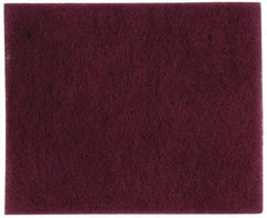 Ability One - 11-1/6" Long x 9" Wide x 1/4" Thick Cleansing Pad - Light-Duty, Maroon - Exact Tool & Supply
