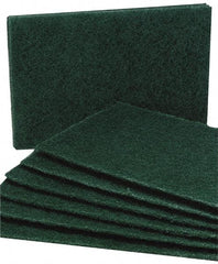 Ability One - 9-1/2" Long x 6" Wide x 1/4" Thick Sponge - Medium-Duty, Green - Exact Tool & Supply