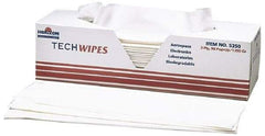 Ability One - Flat Fold Clean Room/Lab/Critical Task Wipes - 16-1/2" x 15" Sheet Size, White - Exact Tool & Supply