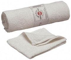 Ability One - 16 Inch Long x 19 Inch Wide Cotton Shop Cloths - White, Box - Exact Tool & Supply