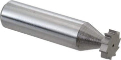 Made in USA - 1/2" Diam x 1/8" Face Width, Solid Carbide, 10 Teeth, Shank Connection Woodruff Keyseat Cutter - Uncoated, 2-1/8" OAL x 1/2" Shank, Straight Teeth, ANSI 404, Old Standard 3 - Exact Tool & Supply