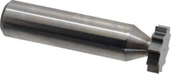 Made in USA - 5/8" Diam x 5/32" Face Width, Solid Carbide, 10 Teeth, Shank Connection Woodruff Keyseat Cutter - Uncoated, 2-5/32" OAL x 1/2" Shank, Straight Teeth, ANSI 505, Old Standard 6 - Exact Tool & Supply