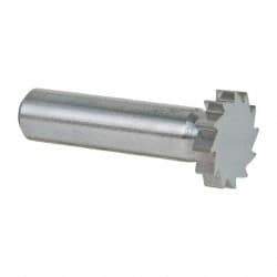 Made in USA - 7/8" Diam x 3/16" Face Width, Solid Carbide, 12 Teeth, Shank Connection Woodruff Keyseat Cutter - Uncoated, 2-3/16" OAL x 1/2" Shank, Straight Teeth, ANSI 607, Old Standard 11 - Exact Tool & Supply