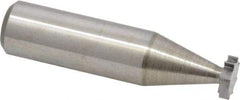 Made in USA - 3/8" Diam x 3/32" Face Width, Solid Carbide, 8 Teeth, Shank Connection Woodruff Keyseat Cutter - Uncoated, 2-3/32" OAL x 1/2" Shank, Straight Teeth, ANSI 303, Old Standard 212 - Exact Tool & Supply