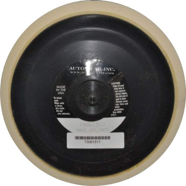 AutoQuip - 6" Diam Hook & Loop Disc Backing Pad - Medium Density, 10,000 RPM - Exact Tool & Supply